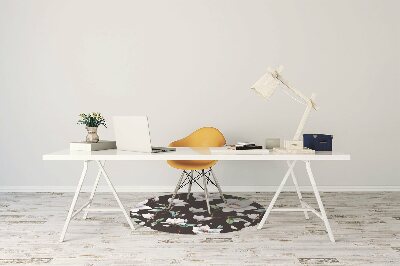 Tapis de chaise de bureau Fleurs peintes