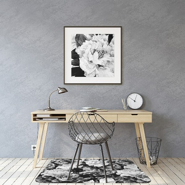 Tapis bureau Roses noires