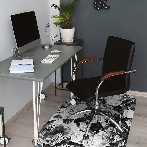 Tapis bureau Roses noires