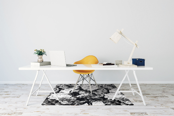 Tapis bureau Roses noires