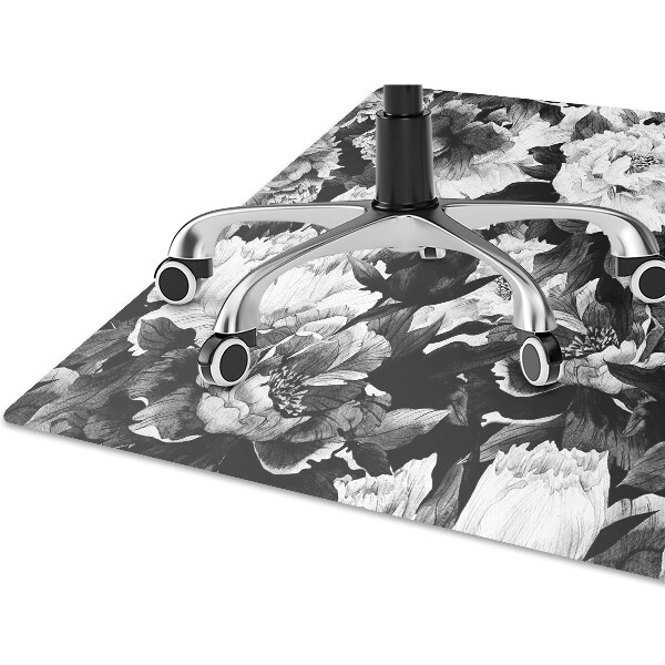 Tapis bureau Roses noires