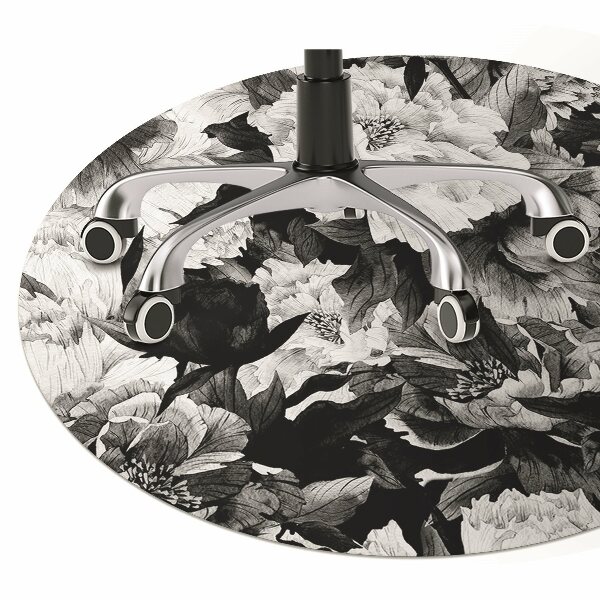 Tapis bureau Roses noires