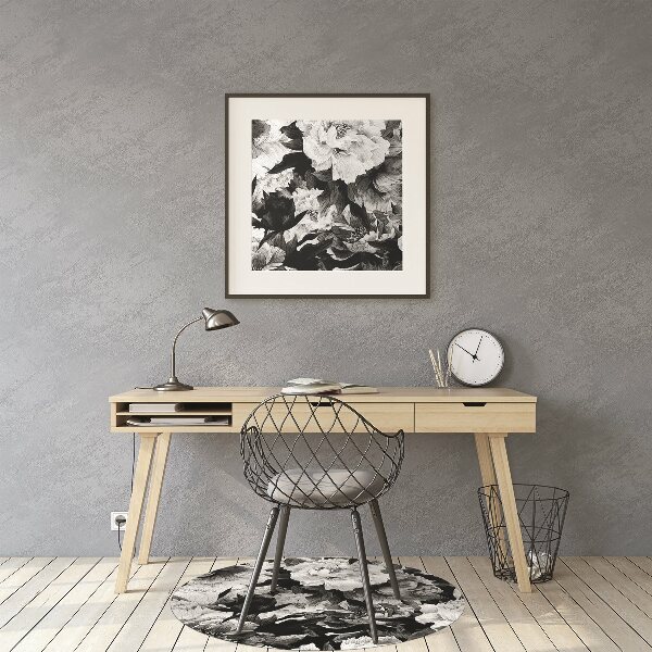 Tapis bureau Roses noires