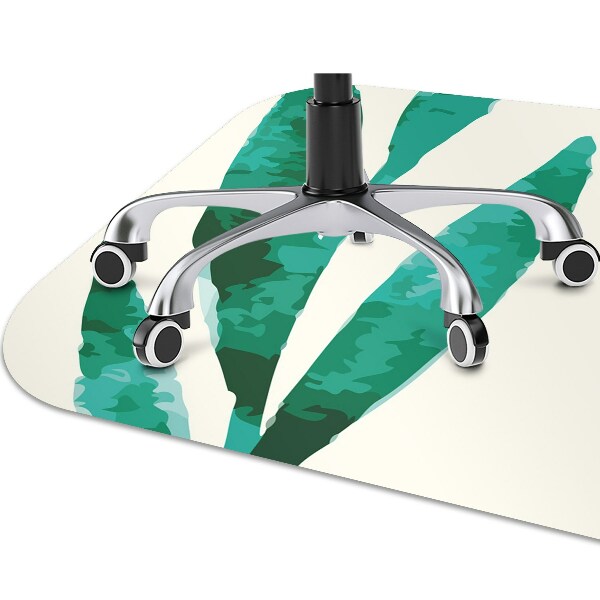 Tapis de chaise de bureau Feuille