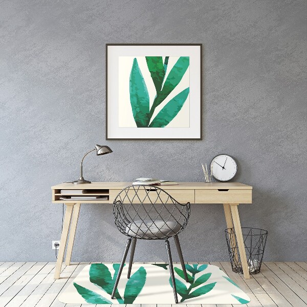 Tapis de chaise de bureau Feuille