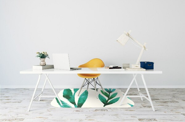 Tapis de chaise de bureau Feuille