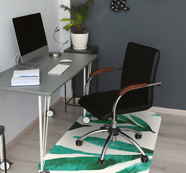 Tapis de chaise de bureau Feuille