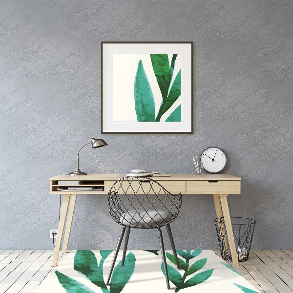 Tapis de chaise de bureau Feuille