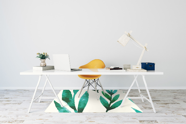 Tapis de chaise de bureau Feuille