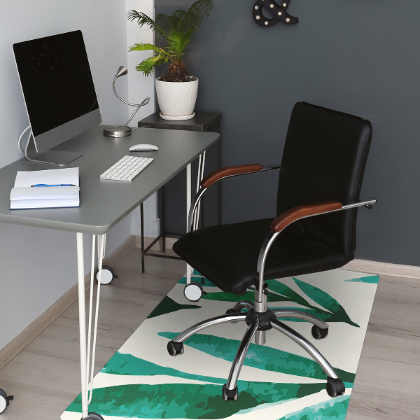 Tapis de chaise de bureau Feuille