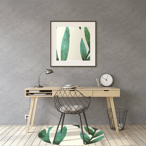 Tapis de chaise de bureau Feuille
