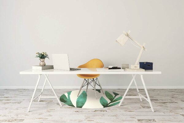 Tapis de chaise de bureau Feuille