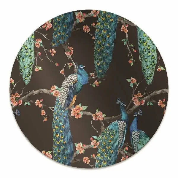 Tapis de chaise de bureau paon