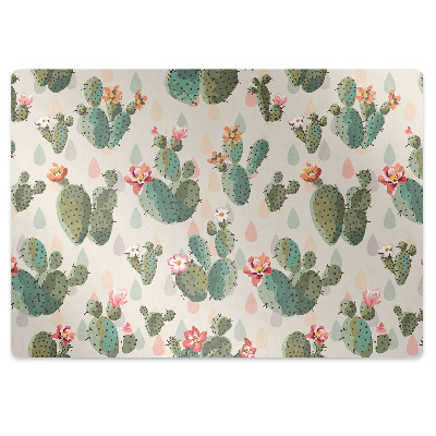 Tapis de chaise de bureau Cactus