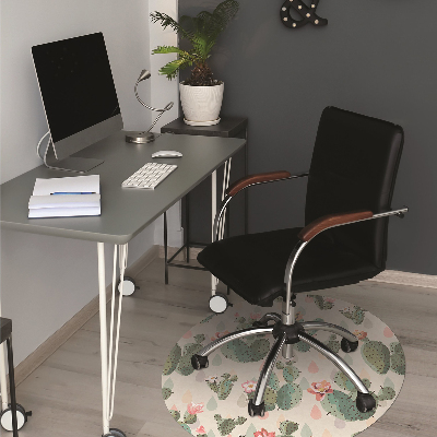 Tapis de chaise de bureau Cactus