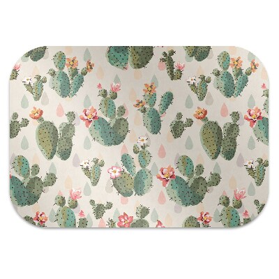 Tapis de chaise de bureau Cactus