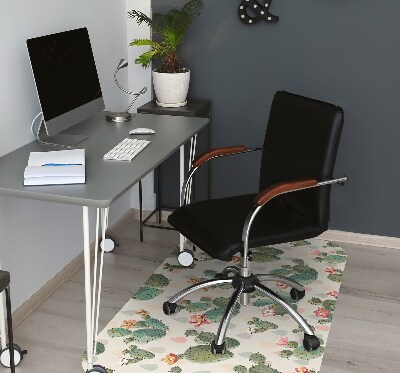 Tapis de chaise de bureau Cactus