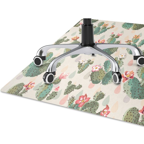 Tapis de chaise de bureau Cactus