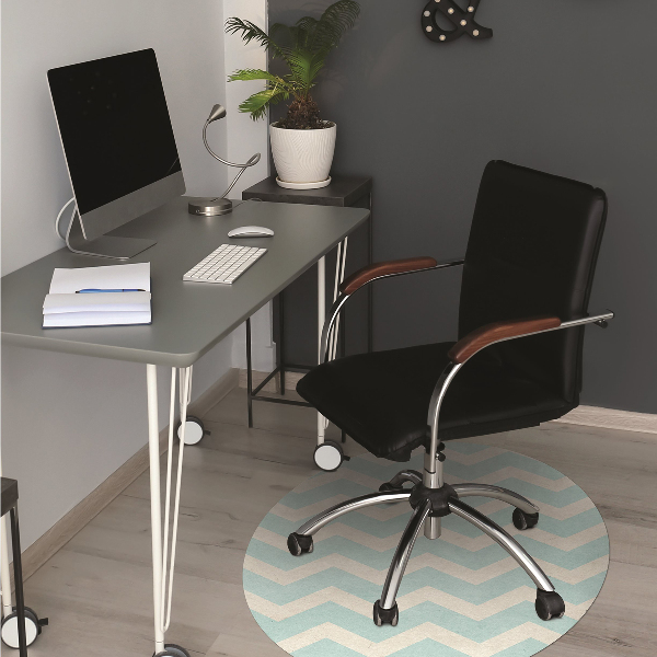 Tapis de chaise de bureau Zigzag