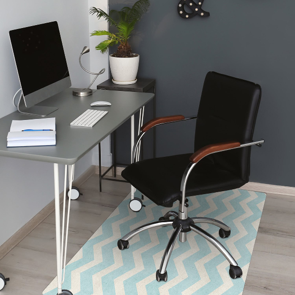 Tapis de chaise de bureau Zigzag