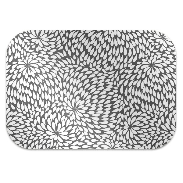 Tapis de chaise Fleur noir