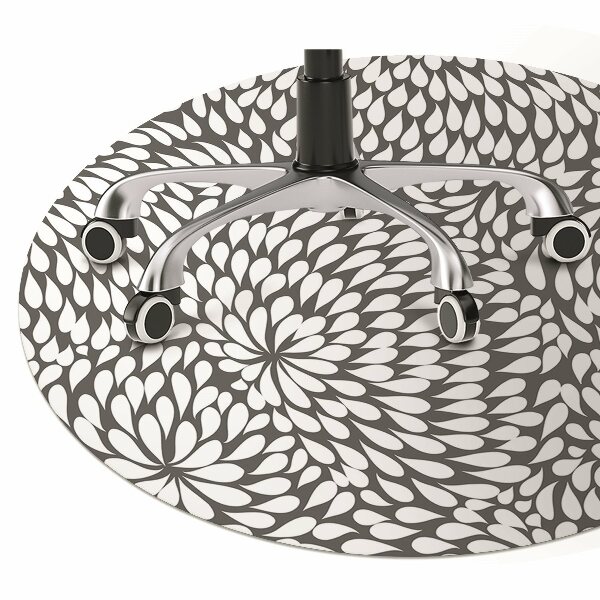 Tapis de chaise Fleur noir