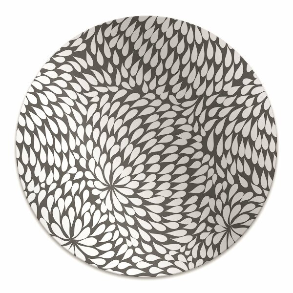 Tapis de chaise Fleur noir