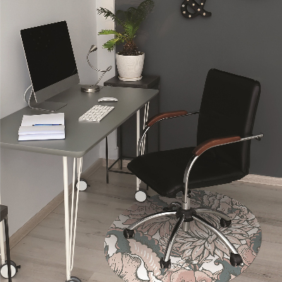 Tapis bureau Fleurs roses