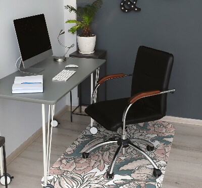 Tapis bureau Fleurs roses