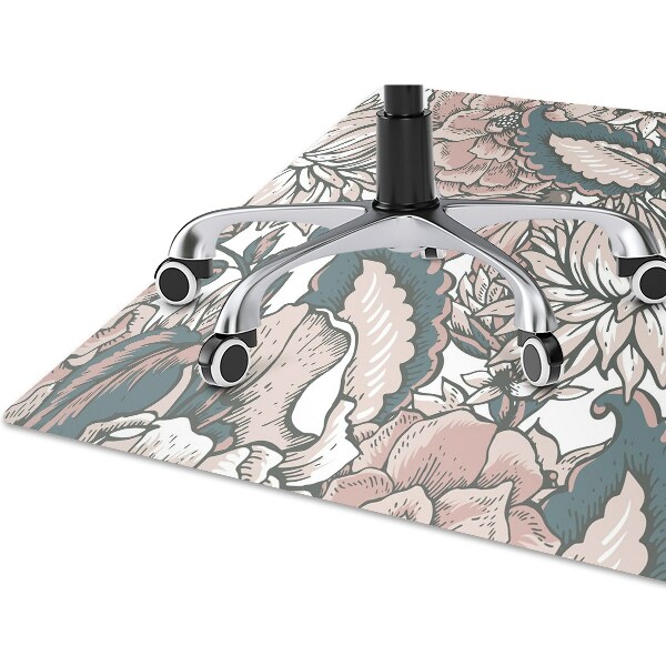 Tapis bureau Fleurs roses