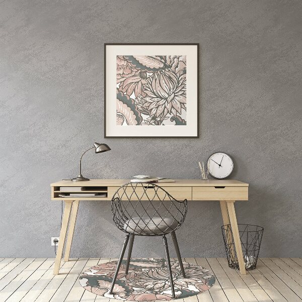 Tapis bureau Fleurs roses
