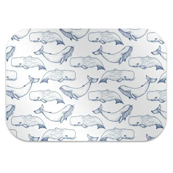 Tapis de chaise Baleine bleue