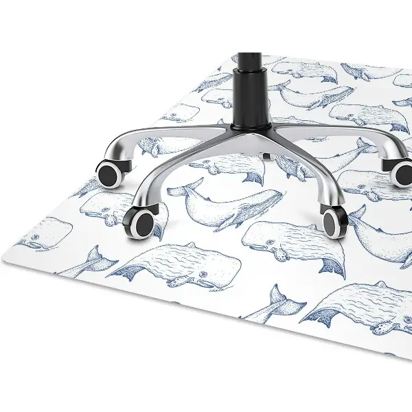Tapis de chaise Baleine bleue