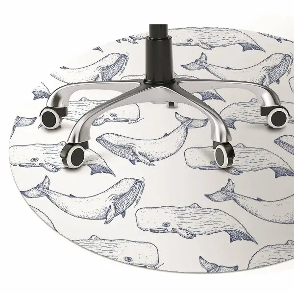Tapis de chaise Baleine bleue