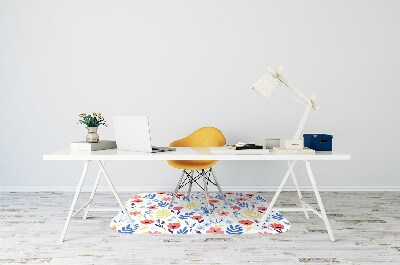 Tapis de chaise de bureau Fleurs colorées