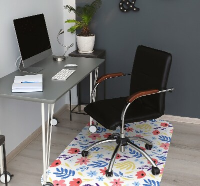 Tapis de chaise de bureau Fleurs colorées