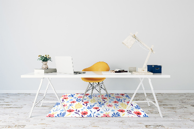 Tapis de chaise de bureau Fleurs colorées