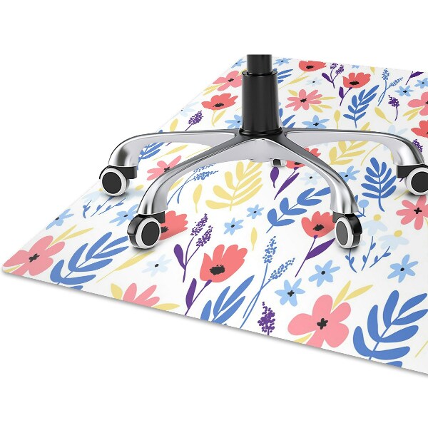 Tapis de chaise de bureau Fleurs colorées