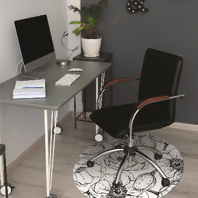 Tapis pour chaise de bureau Motif floral