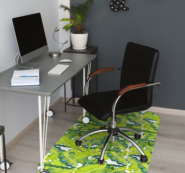 Tapis de chaise de bureau Feuilles d'aquarelle