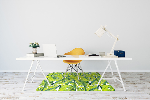 Tapis de chaise de bureau Feuilles d'aquarelle