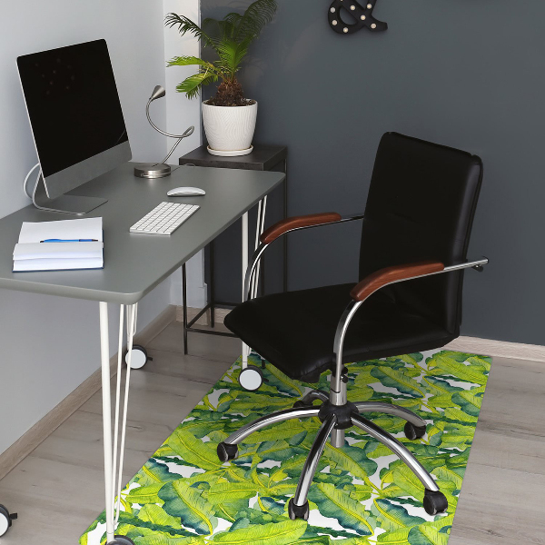 Tapis de chaise de bureau Feuilles d'aquarelle