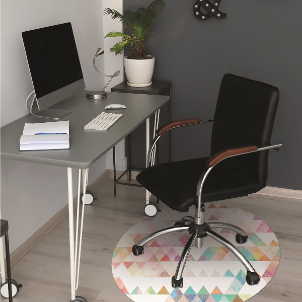 Tapis de chaise de bureau Géométrie arc-en-ciel