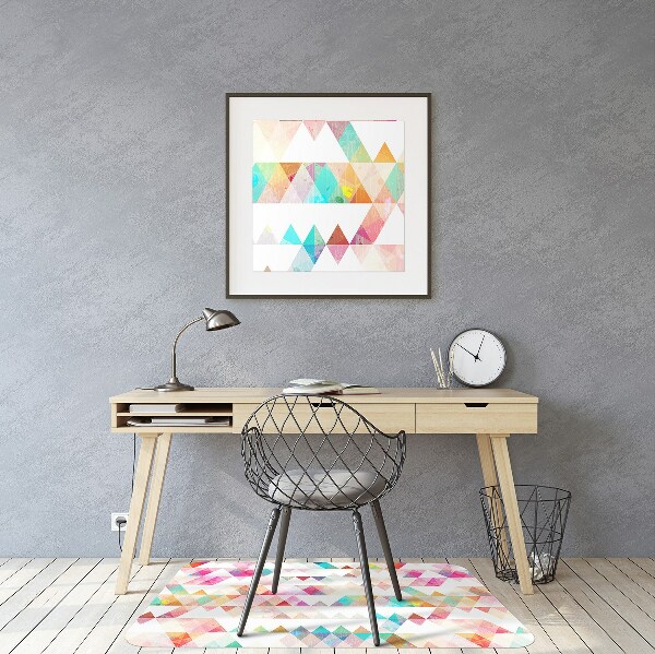 Tapis de chaise de bureau Géométrie arc-en-ciel