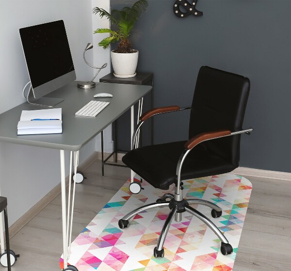 Tapis de chaise de bureau Géométrie arc-en-ciel