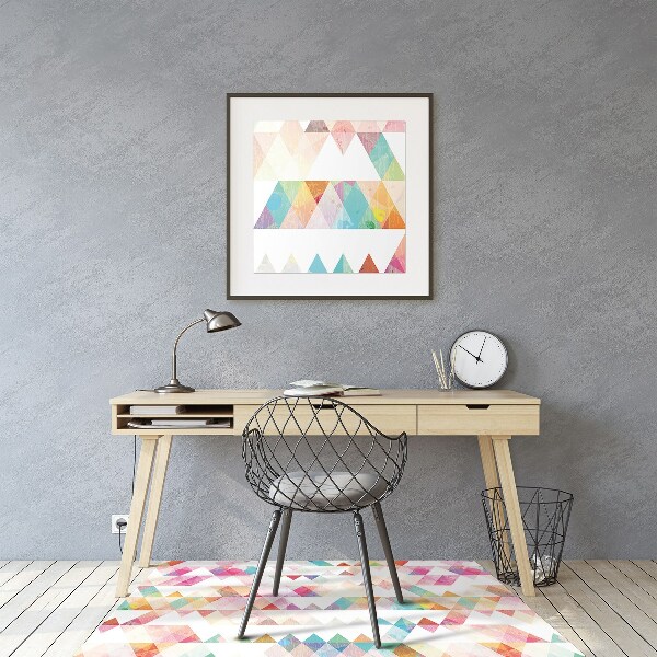 Tapis de chaise de bureau Géométrie arc-en-ciel