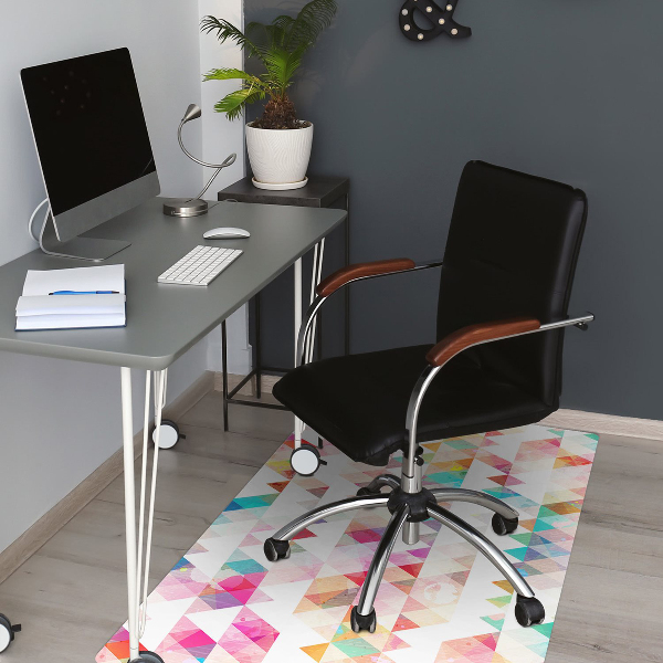 Tapis de chaise de bureau Géométrie arc-en-ciel