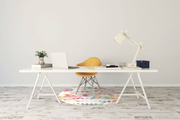 Tapis de chaise de bureau Géométrie arc-en-ciel