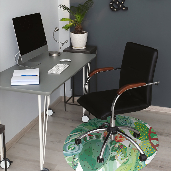 Tapis pour chaise de bureau Caméléons