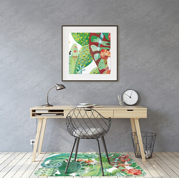 Tapis pour chaise de bureau Caméléons